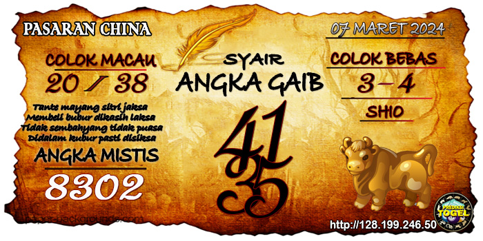 Prediksi Togel China Jumat 08 Maret 2024