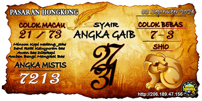 Prediksi Togel Hongkong Selasa 03 September 2024