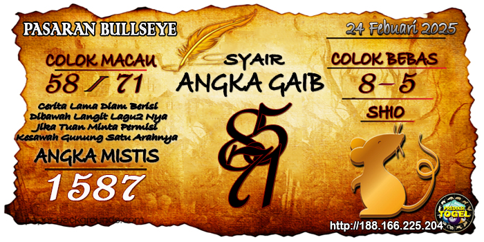 Prediksi Togel Bullseye Senin 24 Februari 2025