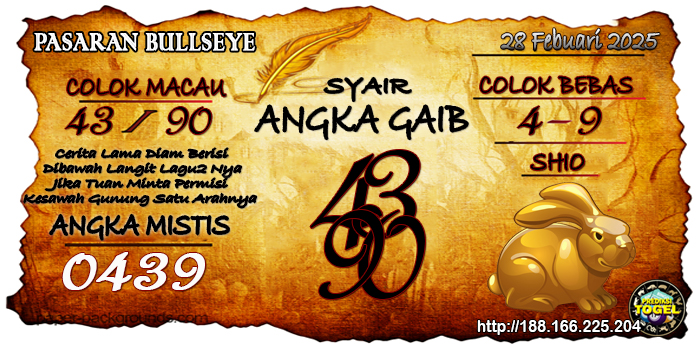 Prediksi Togel Bullseye Jumat 28 Februari 2025