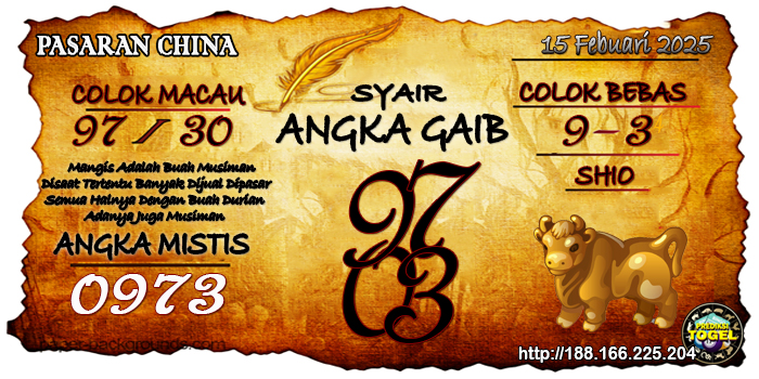 Prediksi Togel China Sabtu 15 Februari 2025