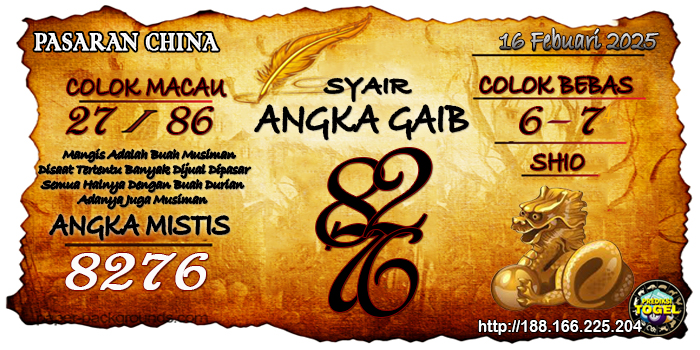 Prediksi Togel China Minggu 16 Februari 2025