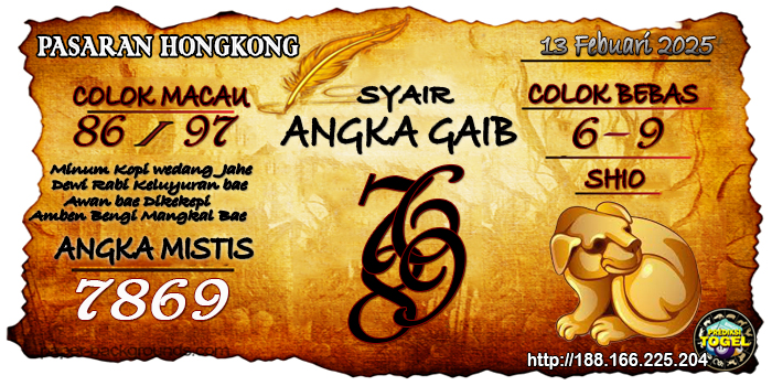 Prediksi Togel Hongkong Kamis 13 Februari 2025
