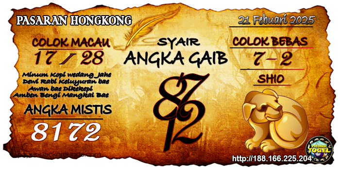 Prediksi Togel Hongkong Jumat 21 Februari 2025