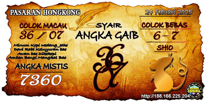 Prediksi Togel Hongkong Senin 24 Februari 2025