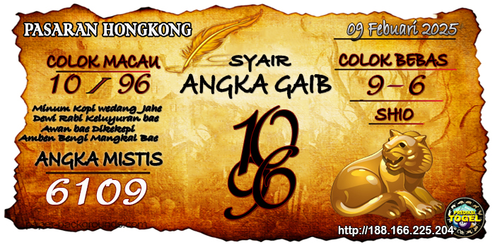 Prediksi Togel Hongkong Minggu 09 Februari 2025