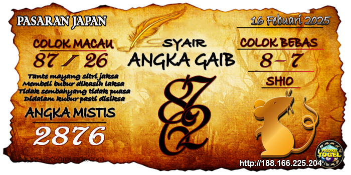 Prediksi Togel Japan Minggu 16 Februari 2025