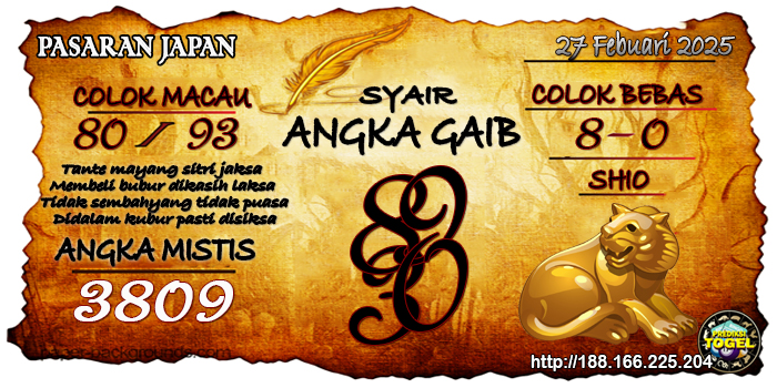 Prediksi Togel Japan Kamis 27 Februari 2025
