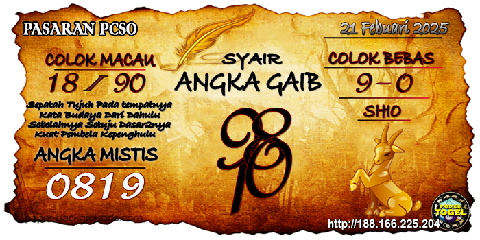 Prediksi Togel Pcso Jumat 21 Februari 2025