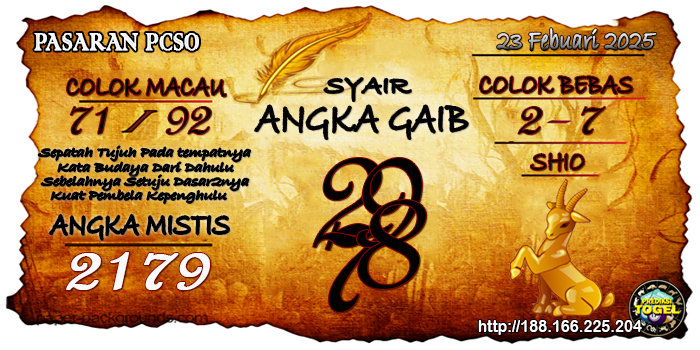 Prediksi Togel Pcso Minggu 23 Februari 2025