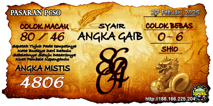 Prediksi Togel Pcso Kamis 27 Februari 2025