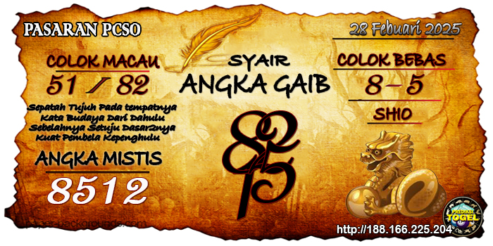 Prediksi Togel Pcso Jumat 28 Februari 2025
