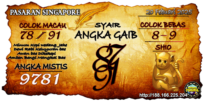 Prediksi Togel Singapore Kamis 20 Februari 2025
