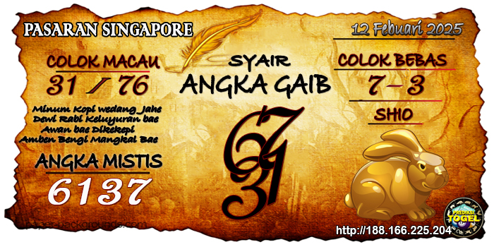 Prediksi Togel Singapore Rabu 12 Februari 2025
