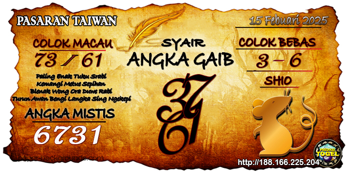 Prediksi Togel Taiwan Sabtu 15 Februari 2025