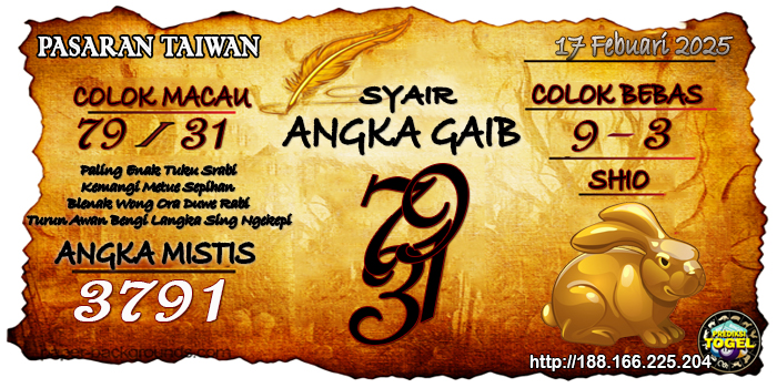Prediksi Togel Taiwan Senin 17 Februari 2025