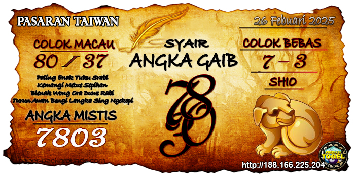 Prediksi Togel Taiwan Rabu 26 Februari 2025