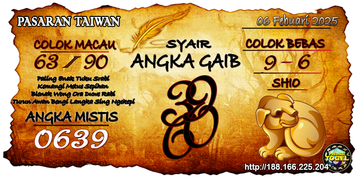 Prediksi Togel Taiwan Kamis 06 Februari 2025