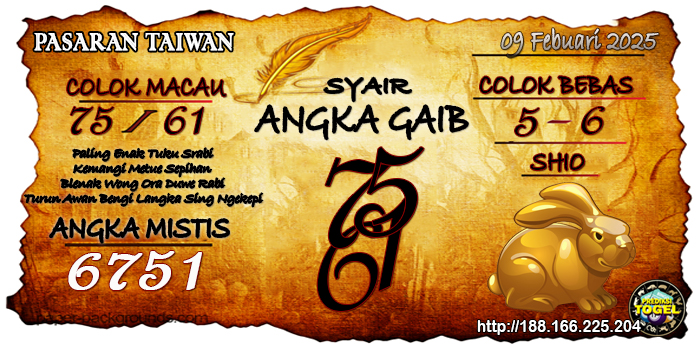 Prediksi Togel Taiwan Minggu 09 Februari 2025