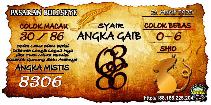 Prediksi Togel Bullseye Sabtu 01 Maret 2025