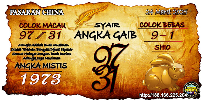 Prediksi Togel China Senin 24 Maret 2025