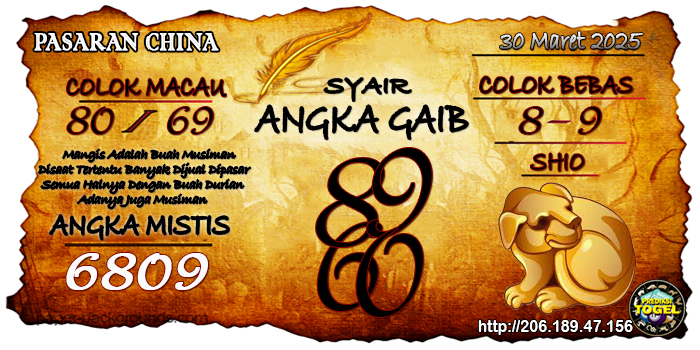 Prediksi Togel China Minggu 30 Maret 2025