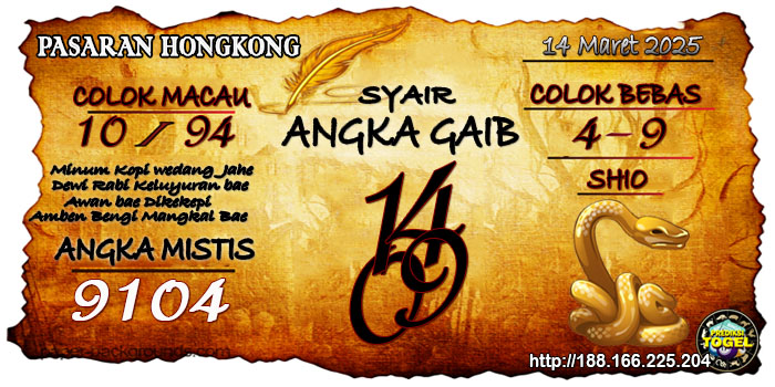 Prediksi Togel Hongkong Jumat 14 Maret 2025