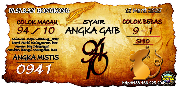 Prediksi Togel Hongkong Selasa 18 Maret 2025
