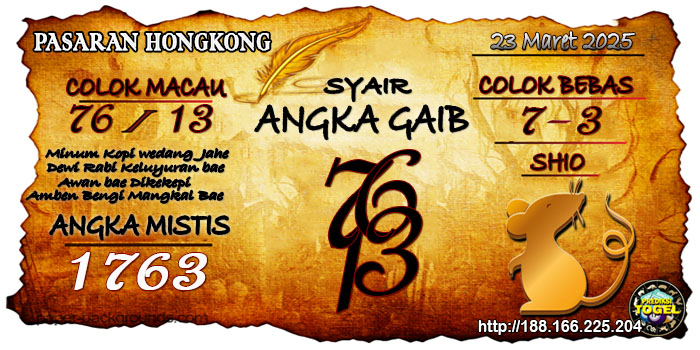Prediksi Togel Hongkong Minggu 23 Maret 2025