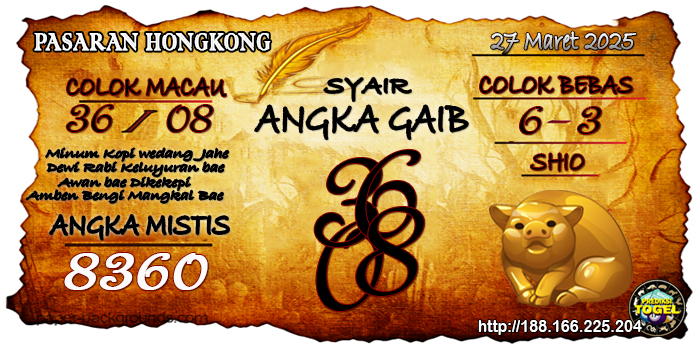 Prediksi Togel Hongkong Kamis 27 Maret 2025