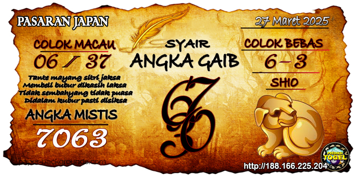 Prediksi Togel Japan Kamis 27 Maret 2025