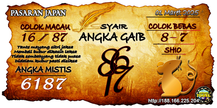 Prediksi Togel Japan Sabtu 01 Maret 2025