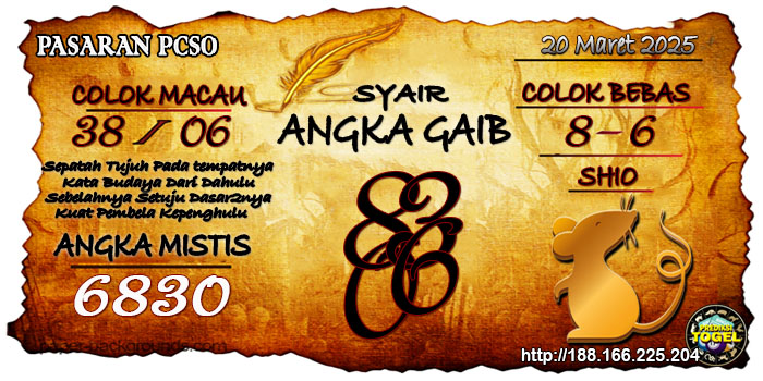 Prediksi Togel Pcso Kamis 20 Maret 2025