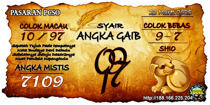 Prediksi Togel Pcso Minggu 23 Maret 2025