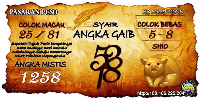 Prediksi Togel Pcso Jumat 28 Maret 2025