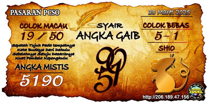 Prediksi Togel Pcso Minggu 30 Maret 2025