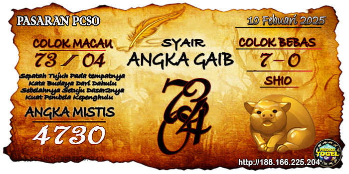 Prediksi Togel Pcso Senin 10 Maret 2025