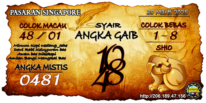 Prediksi Togel Singapore Minggu 30 Maret 2025