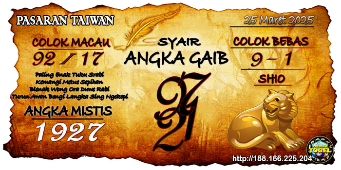 Prediksi Togel Taiwan Selasa 25 Maret 2025