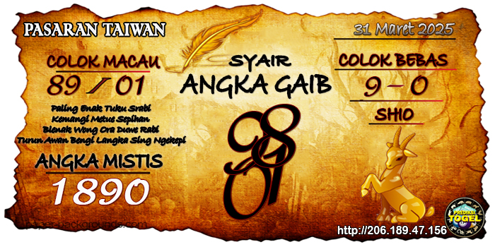 Prediksi Togel Taiwan Senin 31 Maret 2025