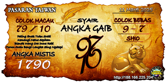 Prediksi Togel Taiwan Selasa 11 Maret 2025