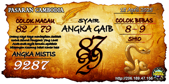 Prediksi Togel Cambodia Jumat 18 April 2025