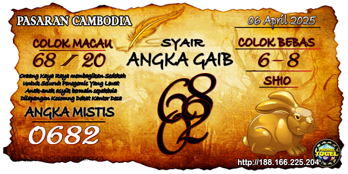 Prediksi Togel Cambodia Minggu 6 April 2025