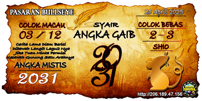 Prediksi Togel Bullseye Minggu 20 April 2025