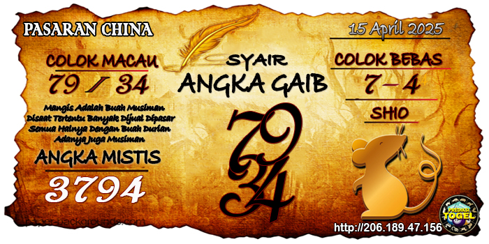 Prediksi Togel China Selasa 15 April 2025