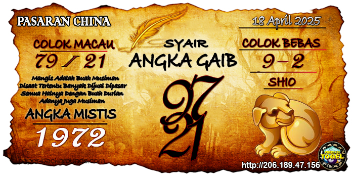 Prediksi Togel China Jumat 18 April 2025