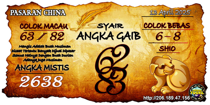 Prediksi Togel China Minggu 13 April 2025
