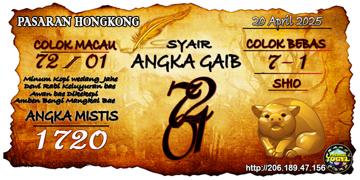 Prediksi Togel Hongkong Minggu 20 April 2025