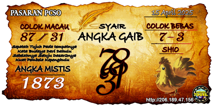 Prediksi Togel Pcso Selasa 15 April 2025