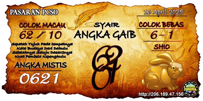 Prediksi Togel Pcso Rabu 16 April 2025